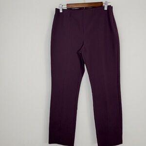 Vince. Burgundy Stitch Front Seam Ponte Crop Legging Trousers Size L